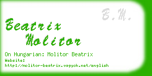beatrix molitor business card